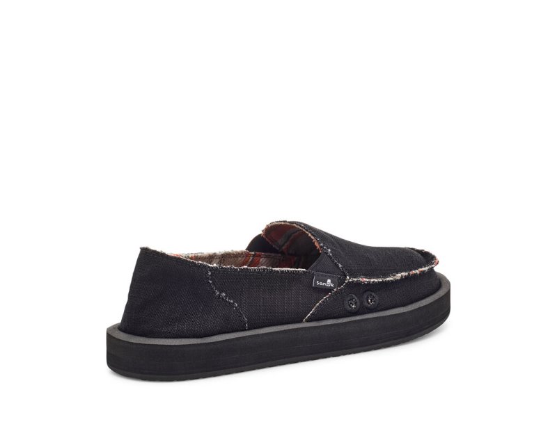 Sanuk Donna St Hemp Women's Shoes Black | Canada 160OKI